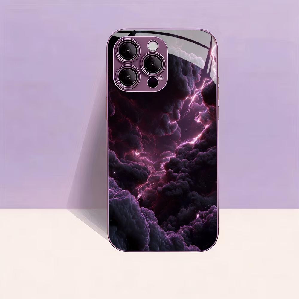 Dark Purple Storm Cloud Art for Coque Iphone for Iphone 17 Case Fashion Case Fundas Glass for iPhone 17 16 15 14 13 Pm Pro Plus
