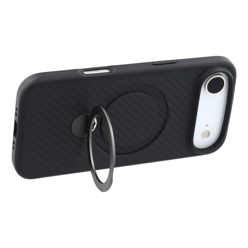 For iPhone 17 Air Case Compatible with MagSafe Kickstand TPU+PC Phone Cover Carbon Fiber Texture