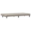 2 Seater Sofa Bed Light Grey Velvet