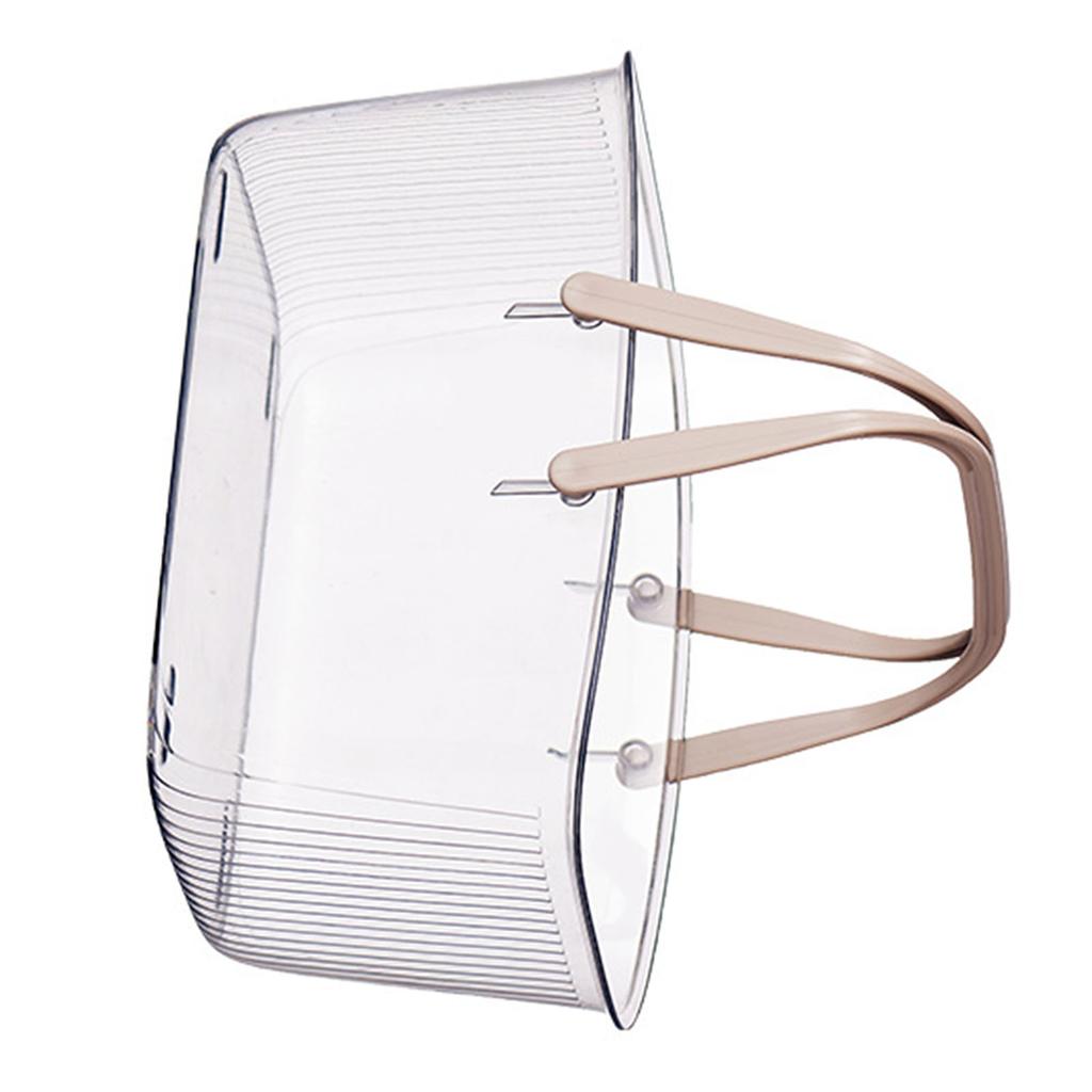 Clear Shower Storage Basket with Handle Drainage Holes Lightweight Shower Toiletry Organizer Bin