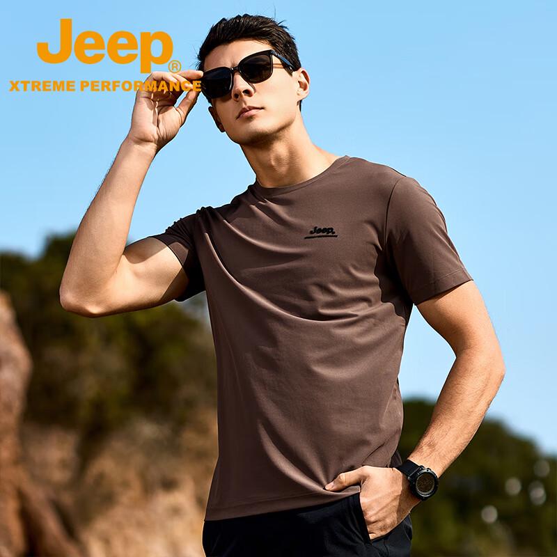JEEP Men s Quick-Dry Breathable Stretch Casual Sport Short Sleeve T-Shirt 2XL