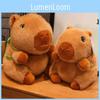 Cartoon Capybara Plush Toy With Turtle Backpack Design For Kids