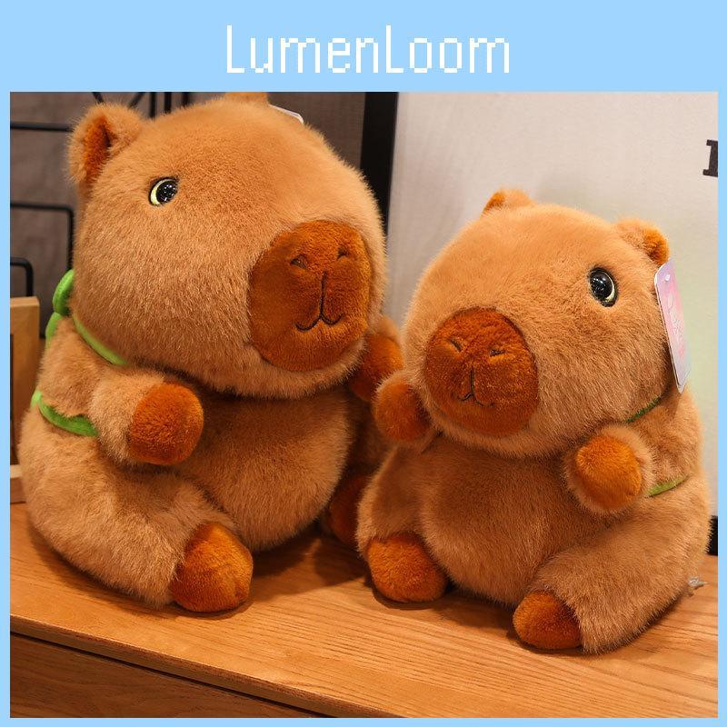 Cartoon Capybara Plush Toy With Turtle Backpack Design For Kids