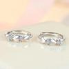 925 Sterling Silver Small Hoop Earrings For Women Luxury Elegant Love Heart Cubic Zirconia Earring Classic Party Wedding Jewelry