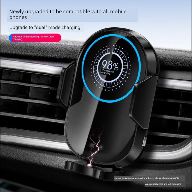 Car-Mounted Wireless Charger with Smart Navigation, Automatic Sensing Wireless Charging, and Air Vent Phone Holder