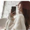 Korean Version, Faux Fur Jacket, Women, Autumn and Winter, Loose Fit, Faux Otter and Rabbit Fur, Thickened with Plush, Stand Up Collar, Zipper Hoodie