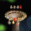 Natural Clear Citrine Bracelet with the Zodiac Animal "Golden Swallow" - Ethnic Style Crystal Bracelet for Women