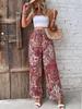 Western Women's Versatile Printed Elastic Waist Wide-Leg Pants - 2026 Summer Fashion