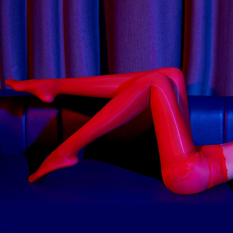 Buy 1PC Women Oily Glossy Open Crotch Nylon Stockings Tights - Main Image