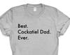 Cockatiel Dad T-Shirt, Best Cockatiel Dad Ever Shirt Gift Mens - 3067