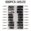 500Pcs 18 Types Mini Screw Nuts DIY Kit Laptop Computer Assemble Repair Screws Fastener Set For Repairing Sunglass Phone
