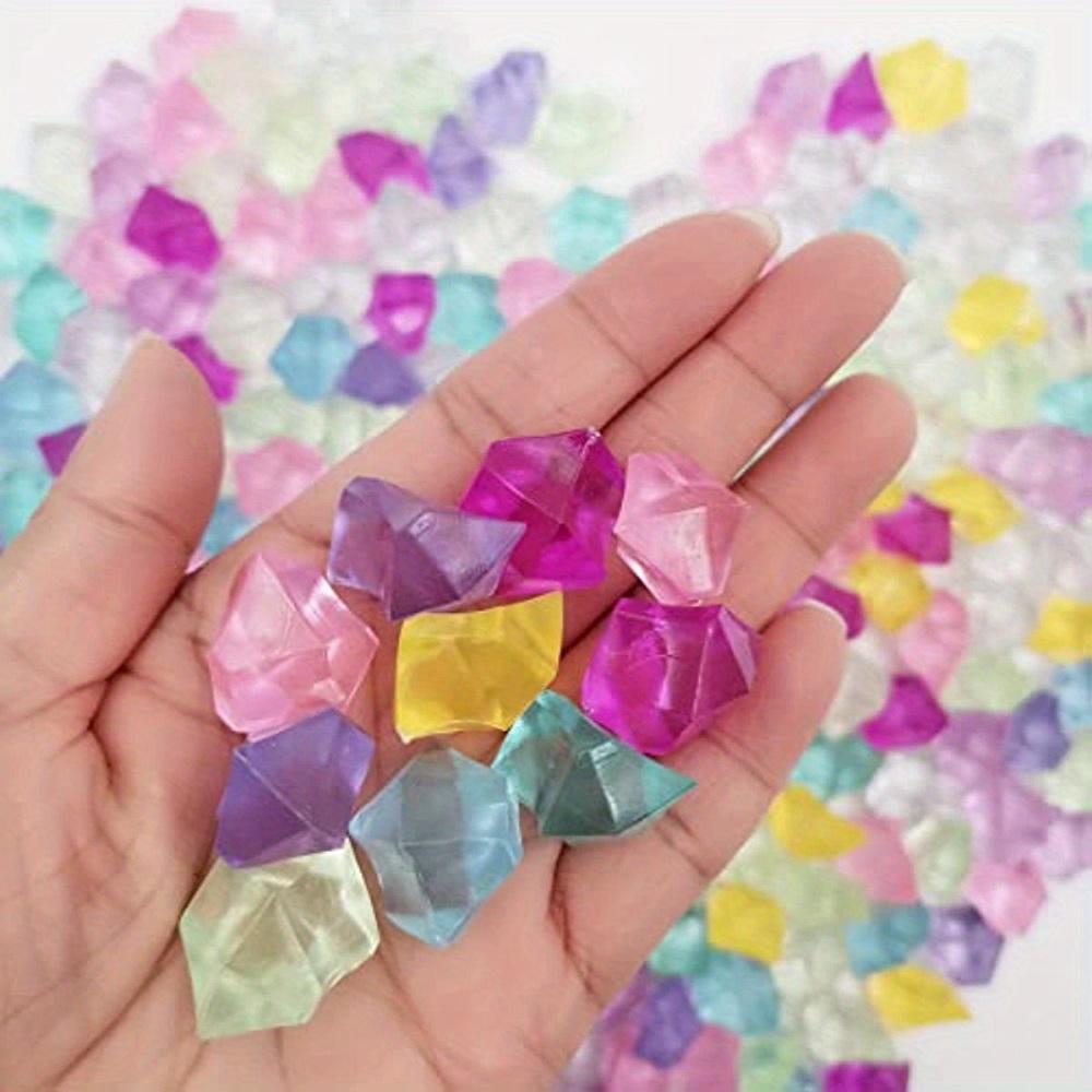 150 Stück künstliche Eissteine, Acryl-Vasenfüller, leuchtende Steine, 16 x 22 mm klare Acryl-Eissteine, künstliche zerstoßene Eissteine, klare Edelsteine, Marmor