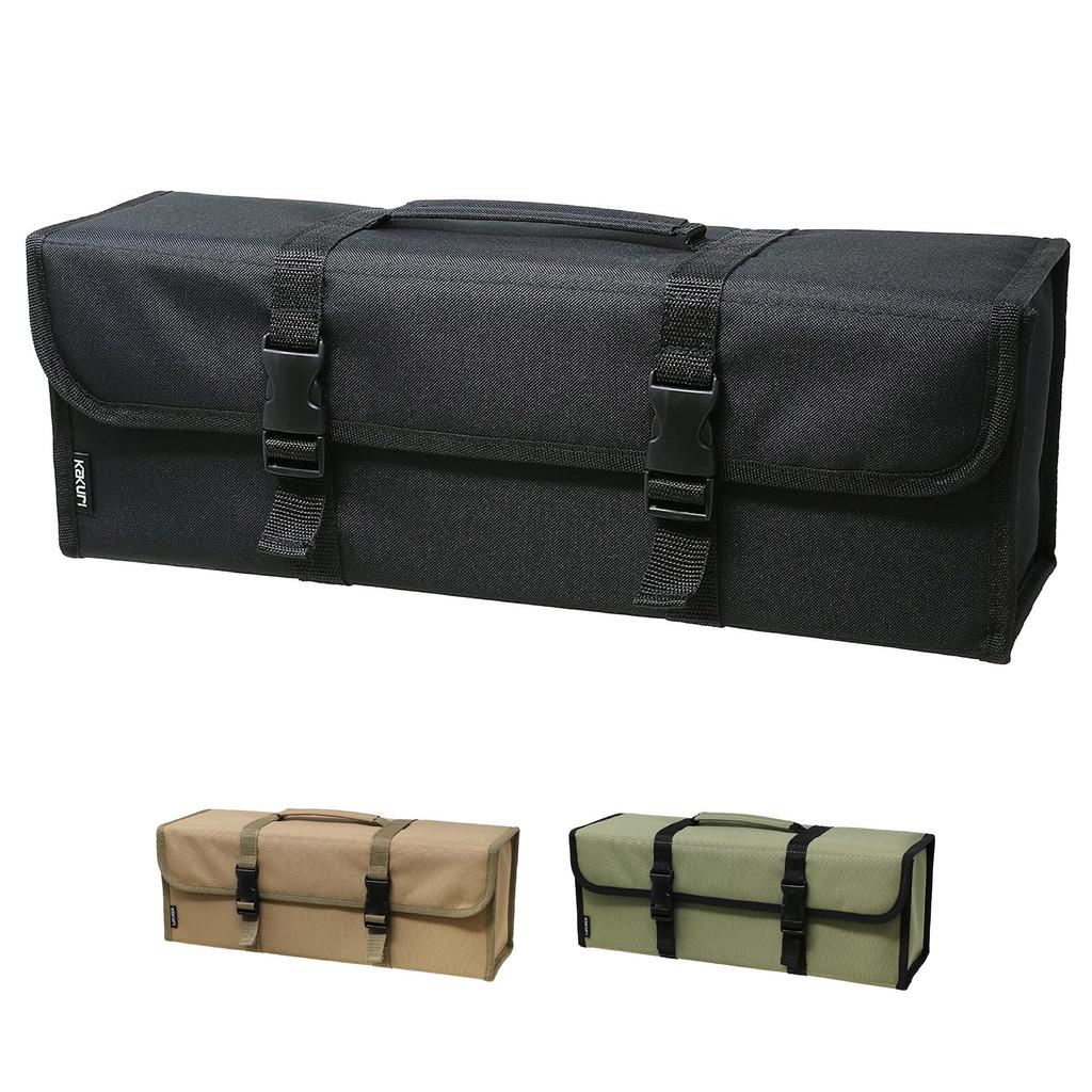 Kakuri Sangyo Box Large Size Peg Case Storage Case Cooking Tool Seasoning Case Outdoor Camping Black Multi-Storage