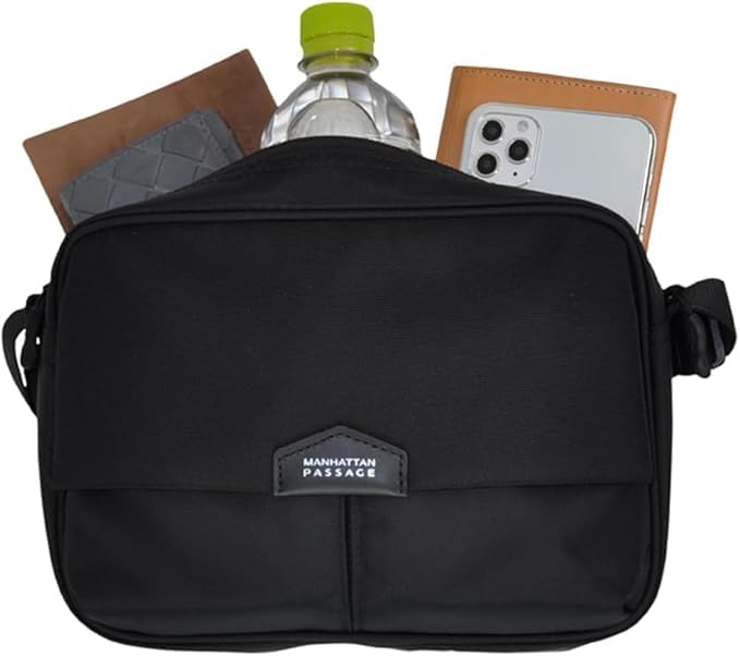 5608cha flap shoulder unisex [Manhattan Passage] (Charcoal) A5-compatible bag,