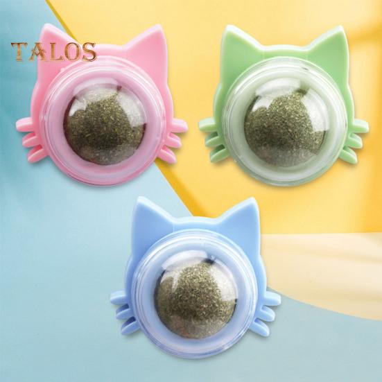 Catnip Ball Edible Catnip Ball Toy Safe Healthy Kitten Chew Teeth Cleaning Dental Toy Wall Treats Cat Lick Ball Toy for Indoor Cats
