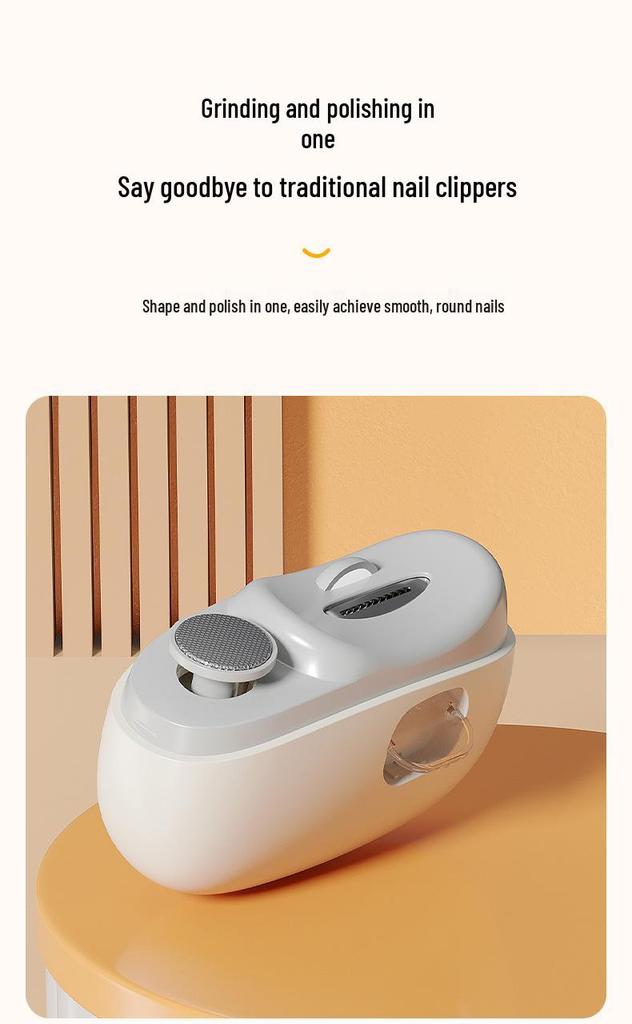 Electric Nail Clipper & Grinder: Two-in-One for Adults, Infants, Children & Elderly - Anti-Pinch Design for Safe Manicures