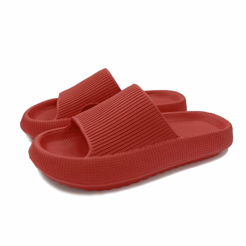 Men's new thick-soled slippers women's summer indoor pink bathroom couple cool slippers men's height increase