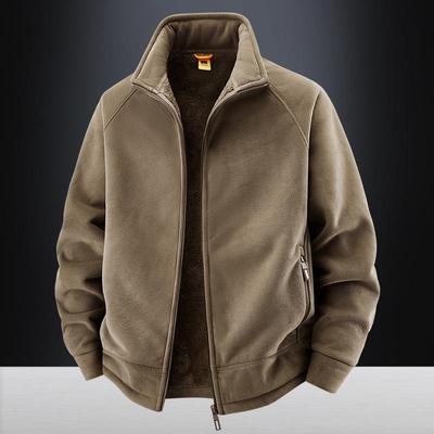 Sweat à capuche en polaire velours pour homme Automne/Hiver 2025 - Cardigan polyvalent, décontracté, coupe ample (2518B)