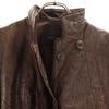 GIORGIO ARMANI Python Pattern Genuine Leather leather jacket 38 Brown Women Used