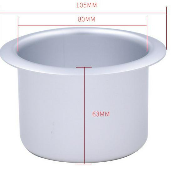 Cinema Sofa Black Aluminum Cup Holder with Thickened Silver-Gray Gold Finish, 8cm Silver-Gray