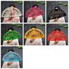 Hand Crafted Hand-painted Fan Colorful Spanish Wood Fan Traditional Handheld Fan  Home Ornaments