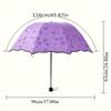 Portable Magic Folding Umbrella, Rainwater Pattern Windproof Sunshade Umbrella, UV Protection Outdoor Sports Umbrella,Lightweigh