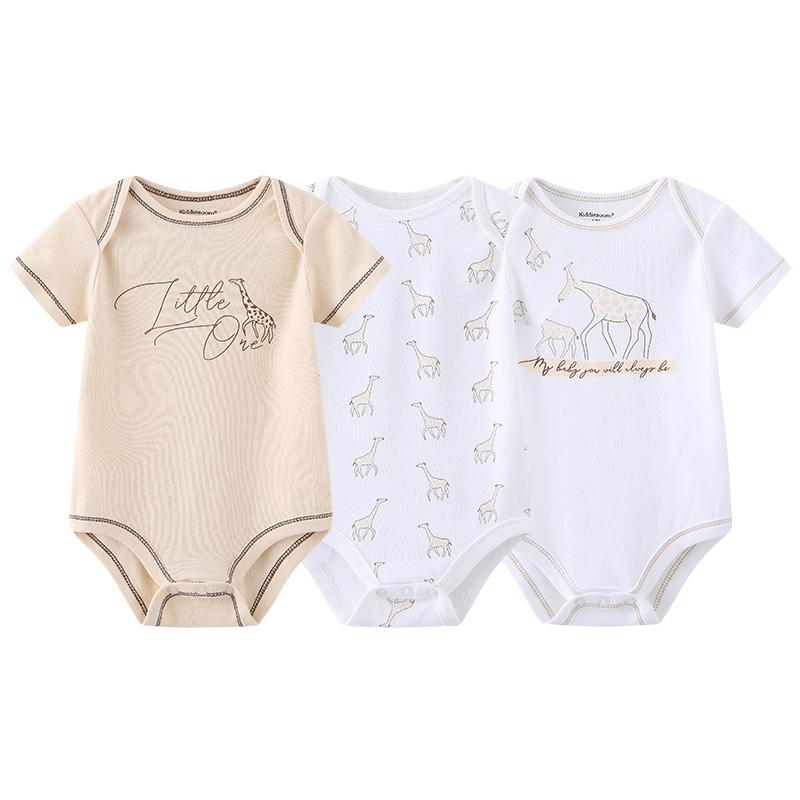 Baby Clothes Short Sleeve Cotton Baby Girl Clothes O-neck Cartoon Infantil Baby Boy Clothes Newborn Toddlers Jumpsuits Pajama Clothing Roupas De Bebe