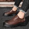 Men's Genuine Leather Shoes Casual Comfort Lace Up Work Shoes for Men Comfortable Oxford Shoes New Handmade Business Footwear