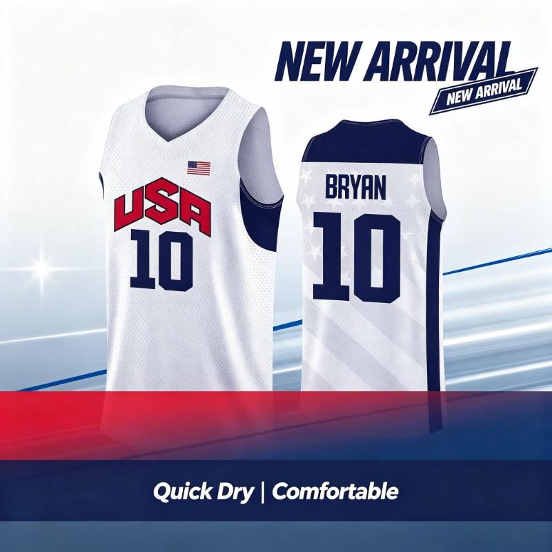 Latest White and Navy Star Striped Basketball Vests for Men and Women 3D Printed Fans, Casual Fashion Top for Families