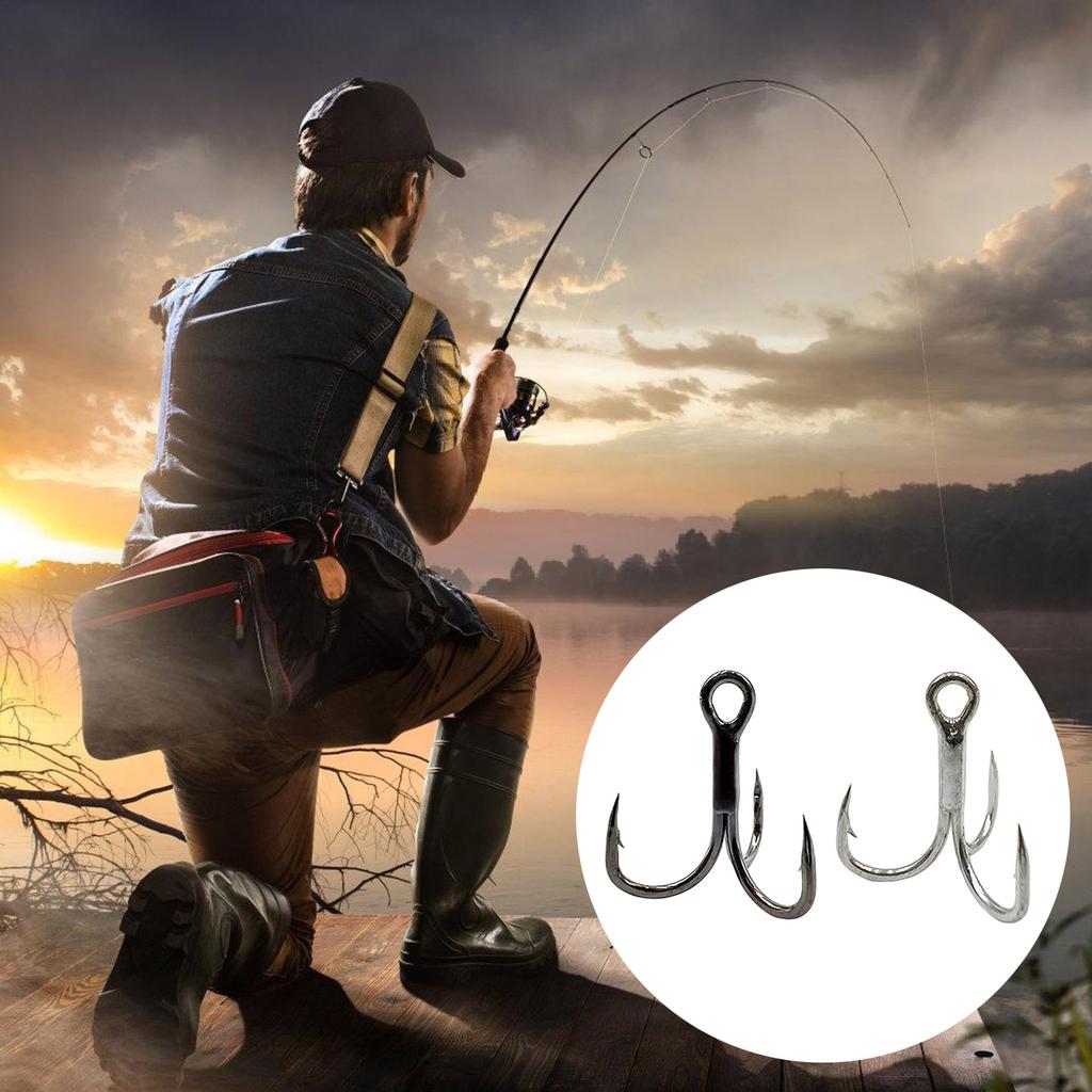 Professional Anglers High Carbon Steel Trebles Hook for Efficient Catching for Freshwaters and Saltwater Use