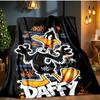 Tazma-nian Devil Spray Art Blanket Flannel Throw for Sofa, Indoor, Camping, Living Room, Office, Chair, And Bed Soft Birthday Gift