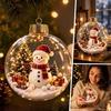 Christmas Acrylic Transparent Crystal Ball Decor With Glowing 3d Effect For Home Decorations