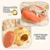 Semi-closed Chick-shaped Cat House Removable Pet Bed Cute Cat Bed  For Dogs and Cats