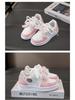Girls' Leather Spring Bowknot Sneakers - White, Big Kids, Student-Friendly