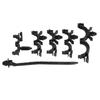 54pcs 6 Sizes Assorted Car Wiring Harness Wire Routing Clip Convoluted Conduit Clip