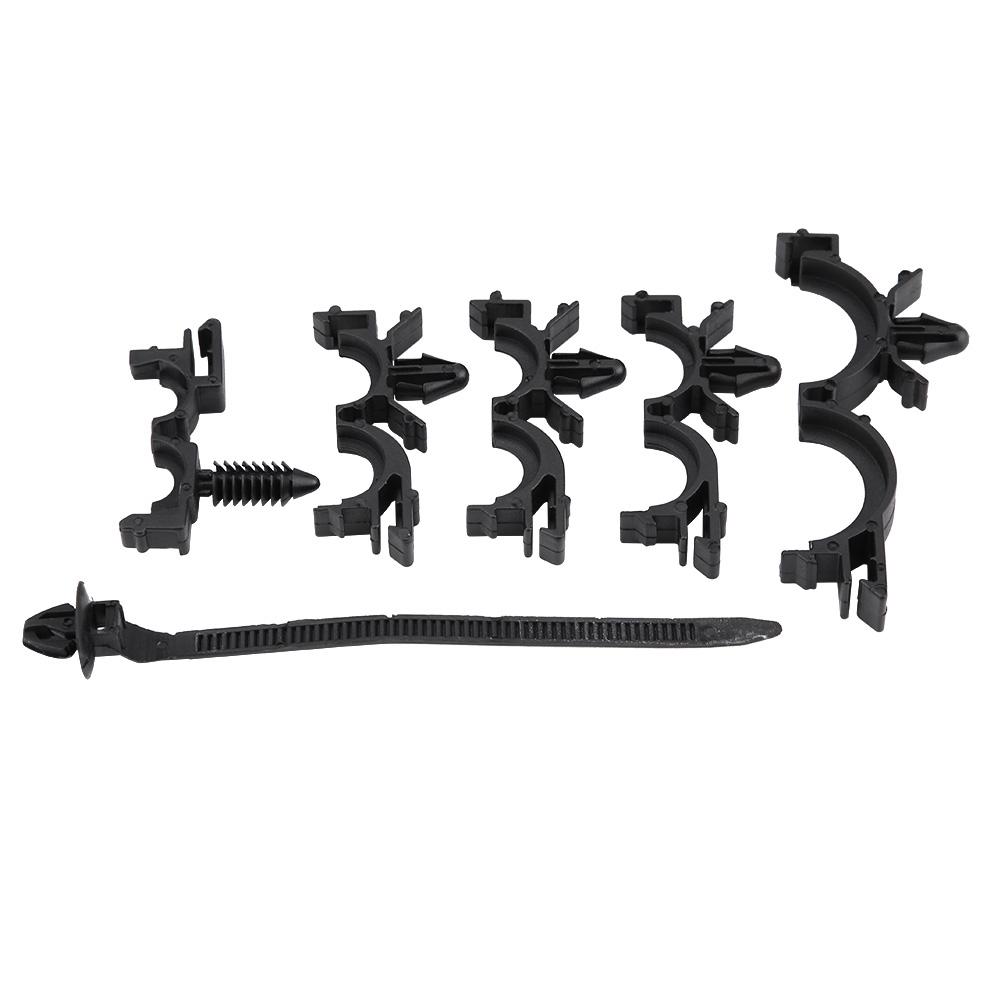 54pcs 6 Sizes Assorted Car Wiring Harness Wire Routing Clip Convoluted Conduit Clip