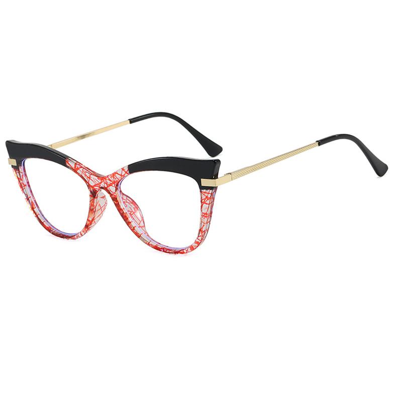 

New Fashion Brand Design Cat Eye Butterfly Frame Photochromic Anti Blue Light Women Prescription Femel Reading Glasses 0 to +600 0