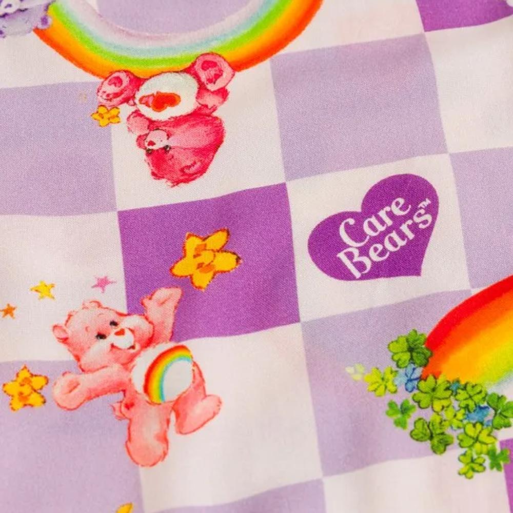 Care Bears Unisex Adult Checked Button Front Short-Sleeved Shirt