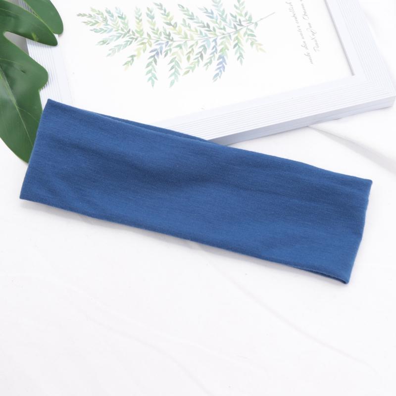 Cotton Solid Color Sports Headbands Gym Running Yoga Sweat Hair Bands High Elastic Makeup Women Tennis Hairband Hair Accessories