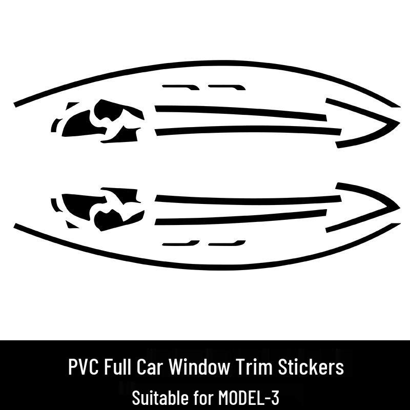 

Tesla Model 3 Полная отделка окон Хромированная декоративная наклейка, Пленка для изменения цвета своими руками
