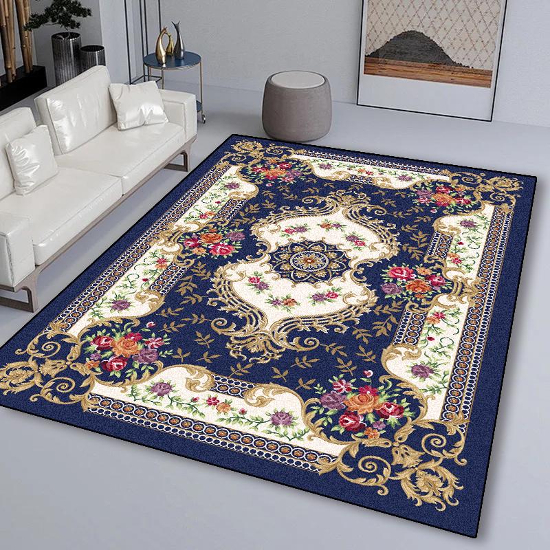 European Persian Style Carpet for Living Room Decoration Bedroom Sofa Large  Rug Study Balcony Non-slip Floor Mats Customizable