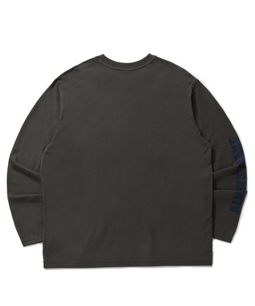 AMOU Wave Man Long Sleeve Charcoal