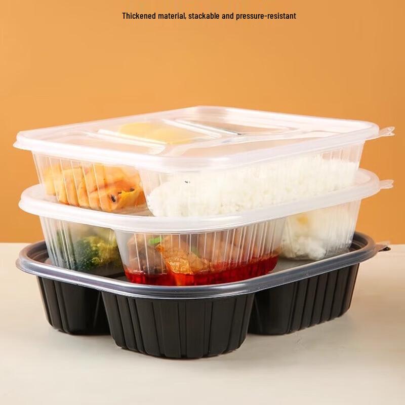 Disposable Food Container with 5 Compartments