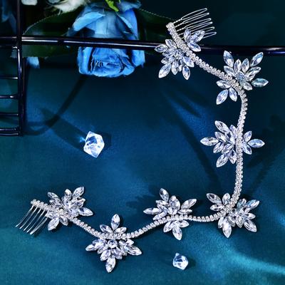 1PC Angel Style Headwear Shiny Rhinestone Headdress Exquisite Handmade Headwear Women Girls Hair Jewelry Accessories
