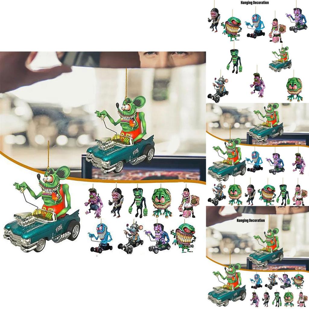 Innovatives Halloween Acryl Autoanhänger Rucksackanhänger Weihnachts-Heimdekoration