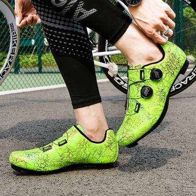 Neue Professionelle Radschuhe Herren Locking Booster Schuhe Atmungsaktiv Doppelte Drehverschluss Schnalle Damen SPD Hartsohle Rennradschuhe