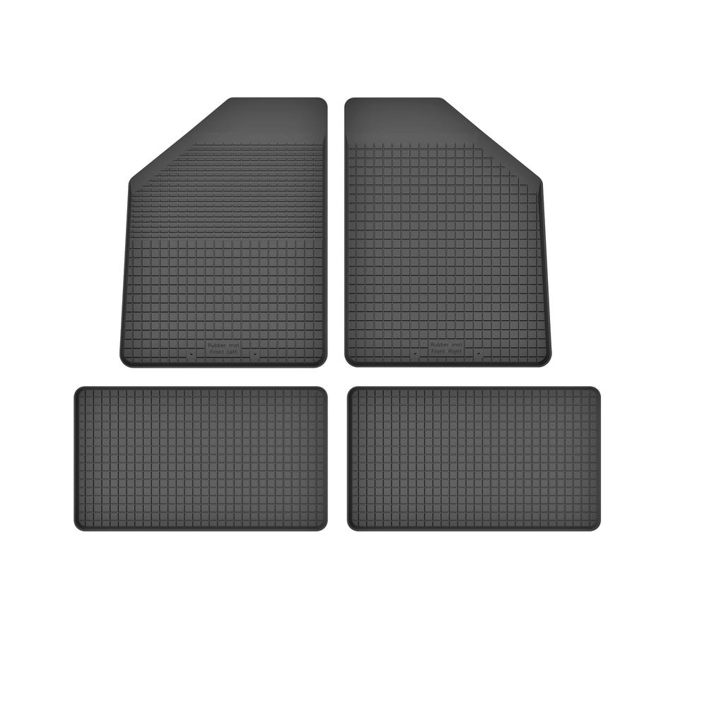 Rubber Car Mats, Set of 4, Universal For: Chrysler Grand Voyager III Minivan (2000-2008)