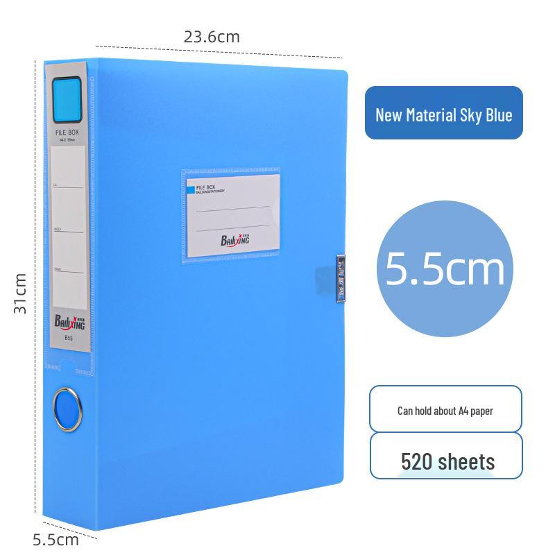 A4 Extra Thick Plastic Document Storage Box - Office File Organizer