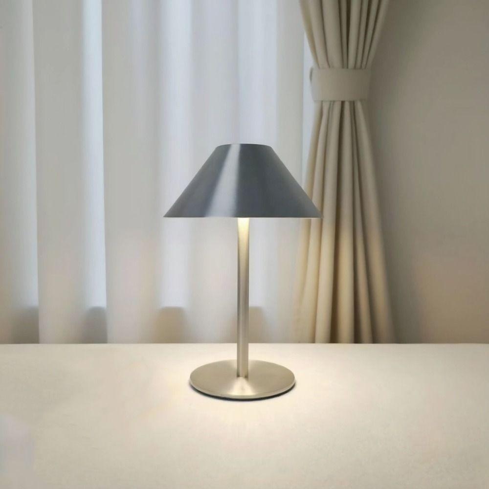 Touch Control Mushroom Bedside Lamp 3 Color Lights Metal Reading Lamp  Restaurant Use