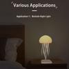 Jellyfish Lamp Voice Control Jellyfish Night Light Rechargeable Jellyfish Bedside Lamp Jellyfish Desk Lamp for Home Office Decor